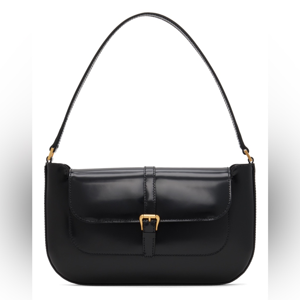 By Far Miranda Shoulder Bag In Black Leather Gold Hardware - So Good!!!